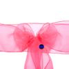 MDS Pack of 200 PCS Organza Chair Sashes Wider Dining Chair Bows Ribbon Tie Back for Wedding Party Birthday Bridal Shower Reception Event Banquet Home Chair Cover Decoration - Coral view 4