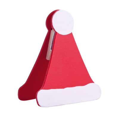 eBuyGB Christmas Santa Hat Card Name Holder, Pack of 10, 10 Pack