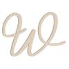 24" Harmonie Unfinished Wood Initial Monogram Letter W (Sizes 12"-30") view 1
