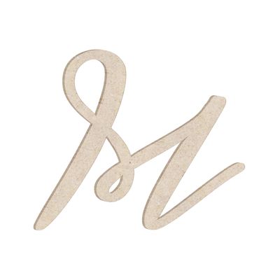 24" Harmonie Unfinished Wood Initial Monogram Letter M (Sizes 12"-30")