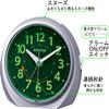Rhythm Clock Alarm Clock Analog Luke R666 Night Visible Dark Light Auto Light Continuous Second Hand Dust Light Letters Board Power Distribution protract Alarm Silver Rhythm 8re666sr19 view 4