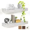 American Art Decor Floating Wall Shelf - Rustic Decor Shelves for Living Room, Bedroom, Kitchen, & Laundry Room - Farmhouse Wall Shelves (White, 3.25x24.25 x 8.25) view 1