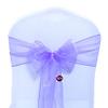 VDS Pack of 200 Organza Chair Sashes for Weddings & Events Dcor | Sheer Shiny Dining Chair Bows for Banquet, Party, Reception | Reusable Decorative Sash for Folding & Chiavari Chairs - Lavender view 1