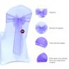 VDS Pack of 200 Organza Chair Sashes for Weddings & Events Dcor | Sheer Shiny Dining Chair Bows for Banquet, Party, Reception | Reusable Decorative Sash for Folding & Chiavari Chairs - Lavender view 2