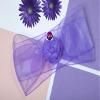 VDS Pack of 200 Organza Chair Sashes for Weddings & Events Dcor | Sheer Shiny Dining Chair Bows for Banquet, Party, Reception | Reusable Decorative Sash for Folding & Chiavari Chairs - Lavender view 3