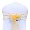 VDS Pack of 125 Organza Chair Sashes for Weddings & Events Dcor | Sheer Shiny Dining Chair Bows for Banquet, Party, Reception | Reusable Decorative Sash for Folding & Chiavari Chairs - Gold