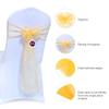 VDS Pack of 125 Organza Chair Sashes for Weddings & Events Dcor | Sheer Shiny Dining Chair Bows for Banquet, Party, Reception | Reusable Decorative Sash for Folding & Chiavari Chairs - Gold view 2