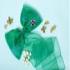 VDS Pack of 200 Organza Chair Sashes for Weddings & Events Dcor | Sheer Shiny Dining Chair Bows for Banquet, Party, Reception | Reusable Decorative Sash for Folding & Chiavari Chairs - Green view 3