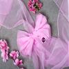 VDS Pack of 200 Organza Chair Sashes for Weddings & Events Dcor | Sheer Shiny Dining Chair Bows for Banquet, Party, Reception | Reusable Decorative Sash for Folding & Chiavari Chairs - Pink view 3