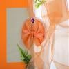 VDS Pack of 200 Organza Chair Sashes for Weddings & Events Dcor | Sheer Shiny Dining Chair Bows for Banquet, Party, Reception | Reusable Decorative Sash for Folding & Chiavari Chairs - Peach view 3