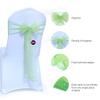VDS Pack of 200 Organza Chair Sashes for Weddings & Events Dcor | Sheer Shiny Dining Chair Bows for Banquet, Party, Reception | Reusable Decorative Sash for Folding & Chiavari Chairs - Apple Green view 2