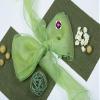 VDS Pack of 200 Organza Chair Sashes for Weddings & Events Dcor | Sheer Shiny Dining Chair Bows for Banquet, Party, Reception | Reusable Decorative Sash for Folding & Chiavari Chairs - Apple Green view 3