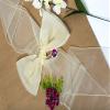VDS Pack of 200 Organza Chair Sashes for Weddings & Events Dcor | Sheer Shiny Dining Chair Bows for Banquet, Party, Reception | Reusable Decorative Sash for Folding & Chiavari Chairs - Ivory view 2