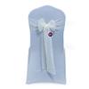VDS Pack of 200 Organza Chair Sashes for Weddings & Events Dcor | Sheer Shiny Dining Chair Bows for Banquet, Party, Reception | Reusable Decorative Sash for Folding & Chiavari Chairs - Ivory view 4