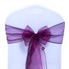 VDS Pack of 300 Organza Chair Sashes for Weddings & Events Dcor | Sheer Shiny Dining Chair Bows for Banquet, Party, Reception | Reusable Decorative Sash for Folding & Chiavari Chairs - Wine view 1