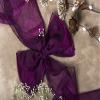VDS Pack of 300 Organza Chair Sashes for Weddings & Events Dcor | Sheer Shiny Dining Chair Bows for Banquet, Party, Reception | Reusable Decorative Sash for Folding & Chiavari Chairs - Wine view 3