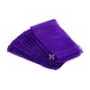 VDS Pack of 200 Organza Chair Sashes for Weddings & Events Dcor | Sheer Shiny Dining Chair Bows for Banquet, Party, Reception | Reusable Decorative Sash for Folding & Chiavari Chairs - Cadbury Purple view 4