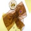 VDS Pack of 50 Organza Chair Sashes for Weddings & Events Dcor | Sheer Shiny Dining Chair Bows for Banquet, Party, Reception | Reusable Decorative Sash for Folding & Chiavari Chairs - Bronze view 3
