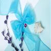 VDS Pack of 200 Organza Chair Sashes for Weddings & Events Dcor | Sheer Shiny Dining Chair Bows for Banquet, Party, Reception | Reusable Decorative Sash for Folding & Chiavari Chairs - Turquoise view 3