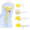 VDS Pack of 200 Organza Chair Sashes for Weddings & Events Dcor | Sheer Shiny Dining Chair Bows for Banquet, Party, Reception | Reusable Decorative Sash for Folding & Chiavari Chairs - Yellow view 2