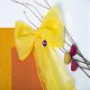 VDS Pack of 200 Organza Chair Sashes for Weddings & Events Dcor | Sheer Shiny Dining Chair Bows for Banquet, Party, Reception | Reusable Decorative Sash for Folding & Chiavari Chairs - Yellow view 3