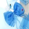 VDS Pack of 200 Organza Chair Sashes for Weddings & Events Dcor | Sheer Shiny Dining Chair Bows for Banquet, Party, Reception | Reusable Decorative Sash for Folding & Chiavari Chairs - Blue view 3