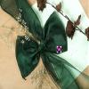VDS Pack of 125 Organza Chair Sashes for Weddings & Events Dcor | Sheer Shiny Dining Chair Bows for Banquet, Party, Reception | Reusable Decorative Sash for Folding & Chiavari Chairs - Hunter Green view 3