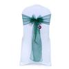 VDS Pack of 125 Organza Chair Sashes for Weddings & Events Dcor | Sheer Shiny Dining Chair Bows for Banquet, Party, Reception | Reusable Decorative Sash for Folding & Chiavari Chairs - Hunter Green view 4