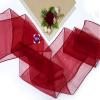 VDS Pack of 200 | Maroon | Organza Chair Sashes Crystal Sheer Tulle Dining Chair Bows Tie Ribbon for Wedding Birthday Graduation Engagement Ceremony Event Party Banquet Venue Hotel Decoration view 3