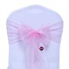 VDS Pack of 200 Organza Chair Sashes for Weddings & Events Dcor | Sheer Shiny Dining Chair Bows for Banquet, Party, Reception | Reusable Decorative Sash for Folding & Chiavari Chairs - Blush Pink view 1