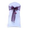 VDS Pack of 200 Organza Chair Sashes for Weddings & Events Dcor | Sheer Shiny Dining Chair Bows for Banquet, Party, Reception | Reusable Decorative Sash for Folding & Chiavari Chairs - Plum view 1