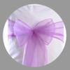VDS Pack of 200 | Light Purple | Organza Chair Sashes Crystal Sheer Tulle Dining Chair Bows Tie Ribbon for Wedding Birthday Graduation Engagement Ceremony Event Party Banquet Venue Hotel Decoration view 2