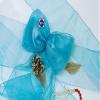 VDS Pack of 200 Organza Chair Sashes for Weddings & Events Dcor | Sheer Shiny Dining Chair Bows for Banquet, Party, Reception | Reusable Decorative Sash for Folding & Chiavari Chairs - Light Teal view 3