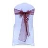 VDS Pack of 200 Organza Chair Sashes for Weddings & Events Dcor | Sheer Shiny Dining Chair Bows for Banquet, Party, Reception | Reusable Decorative Sash for Folding & Chiavari Chairs - Burgundy view 4