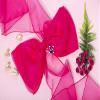 VDS Pack of 200 Organza Chair Sashes for Weddings & Events Dcor | Sheer Shiny Dining Chair Bows for Banquet, Party, Reception | Reusable Decorative Sash for Folding & Chiavari Chairs - Magenta view 3