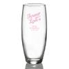 Personalized Color Printed Stemless Champagne Glass - Forever In Love - Pink - 24 pack view 1