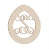 24" Easter Egg Monogram Letter Unfinished Wood Initial S (Sizes 12"-30") view 1
