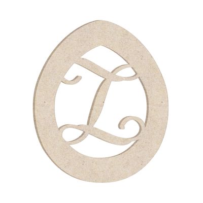 24" Easter Egg Monogram Letter Unfinished Wood Initial Z (Sizes 12"-30")