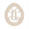 24" Easter Egg Monogram Letter Unfinished Wood Initial U (Sizes 12"-30") view 1
