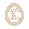 24" Easter Egg Monogram Letter Unfinished Wood Initial K (Sizes 12"-30") view 1