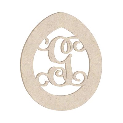 24" Easter Egg Monogram Letter Unfinished Wood Initial G (Sizes 12"-30")