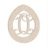 24" Easter Egg Monogram Letter Unfinished Wood Initial O (Sizes 12"-30") view 1
