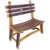 Central Coast Creations Wine Barrel Stave Small Garden Bench - Wine Barrel Handcrafted Wine Barrel Furniture view 1