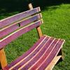 Central Coast Creations Wine Barrel Stave Small Garden Bench - Wine Barrel Handcrafted Wine Barrel Furniture view 3