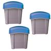 Glasdon Pack of 3 Eco Nexus 16G Recycling Bins  Gray  16-Gallon (Variety Decal Pack) view 1