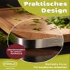 Rosle 15032 Cutting Board with Stainless Steel Handle, Wood, Natural, 36 x 24 x 2.5 cm view 3
