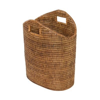 KOUBOO 1060135 La Jolla Oval Rattan Magazine Rack, Honey Brown