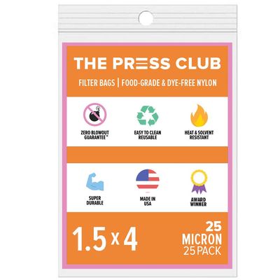 25 Micron | Premium Nylon Tea Filter Bags | 1.5" x 4" | 25 Pack