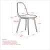 WHI , Grey Mid Century Modern Side Chair, Set of 4 view 3