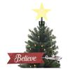 Mr. Christmas Animated White Santa's Bi-Plane Christmas Tree Topper with Banner, Illuminated LED Star, Velcro Straps to Easily Attach, 21.75 Inches view 1